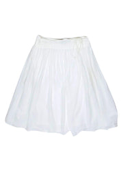 Current Boutique-Vince - White Cotton Midi Wrap Skirt Sz XS
