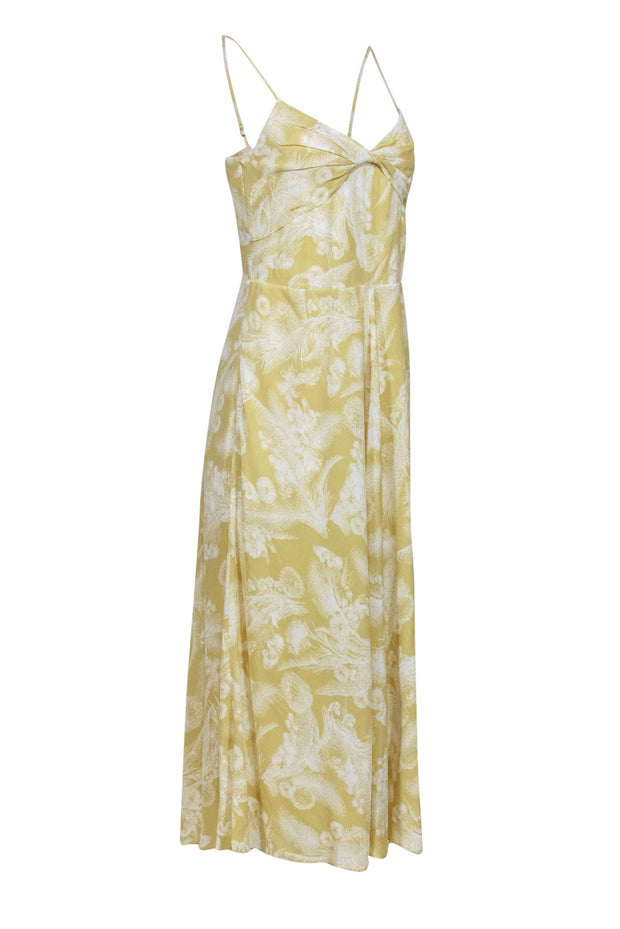 Current Boutique-Vince - Yellow & White Floral Print Sleeveless Maxi Dress Sz XS