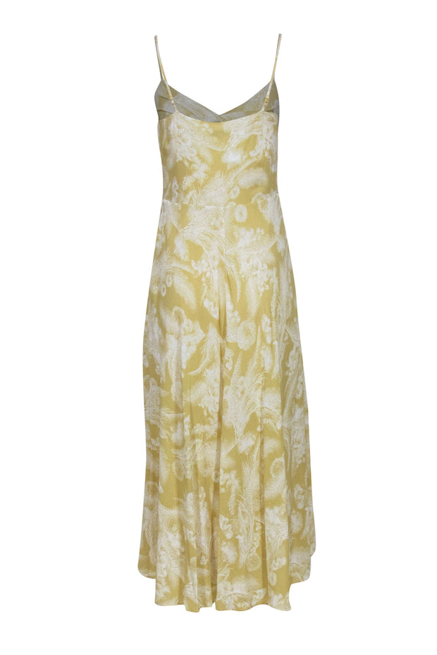 Current Boutique-Vince - Yellow & White Floral Print Sleeveless Maxi Dress Sz XS