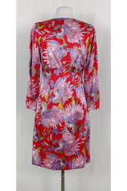 Current Boutique-Vivienne Tam - Red Silk Floral Dress Sz 6