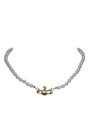 Current Boutique-Vivienne Westwood - Faux Pearl Choker-Style Necklace w/ Logo