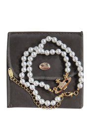 Current Boutique-Vivienne Westwood - Faux Pearl Choker-Style Necklace w/ Logo