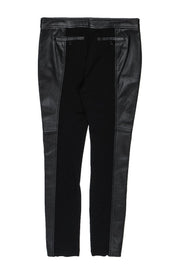 Current Boutique-W by Worth - Black Skinny Pants w/ Leather Side Panels Sz 2
