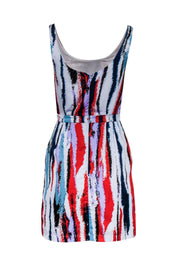 Current Boutique-W118 by Walter Baker - Blue, Red & Purple Printed Sheath Dress Sz XS