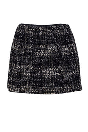 Current Boutique-Weekend Max Mara - Black & White Tweed Wool Skirt Sz 8