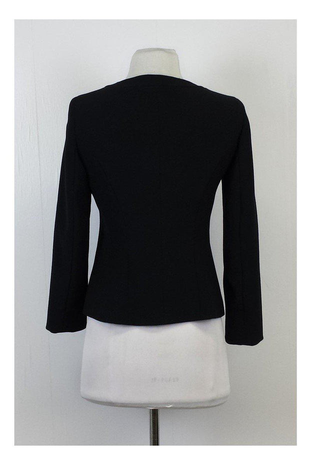 Current Boutique-Weekend Max Mara - Black Zip Up Jacket Sz 2