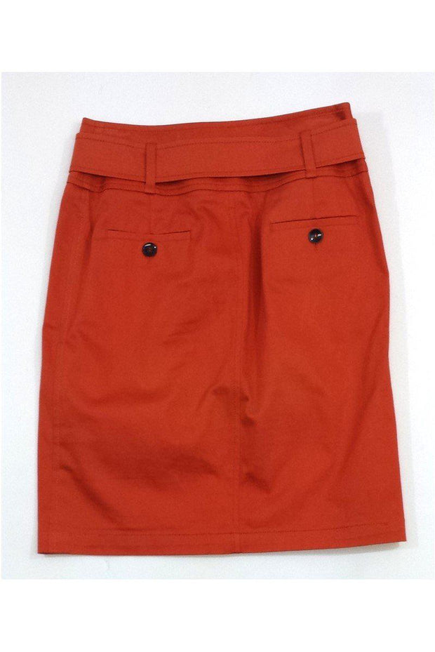 Current Boutique-Weekend Max Mara - Burnt Orange Belted Skirt Sz 6