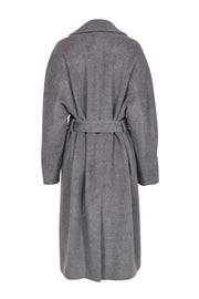 Current Boutique-Whistles - Grey Wool Blend Long Line Coat w/ Tie Belt Sz L