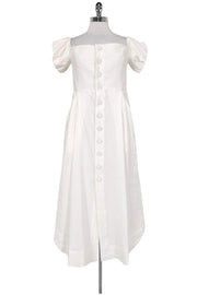 Current Boutique-Whit - Off-the-Shoulder Linen Blend Dress Sz 10