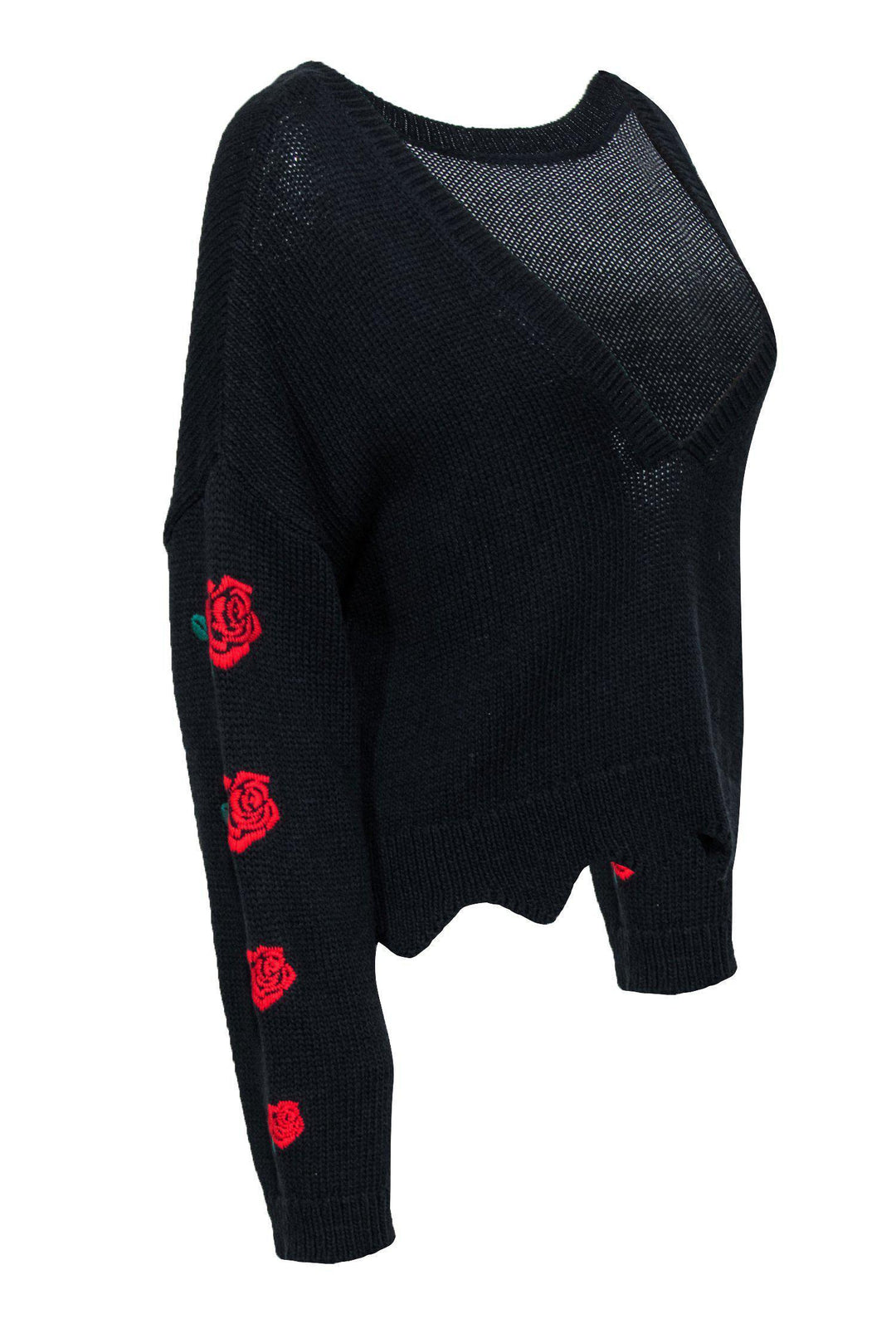 Selling Wildfox Couture Women's French Rose Love Block Swinton Knitted Sweater Size XS