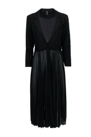 Current Boutique-Y.A.S - Black Single Button Blazer w/ Pleated Skirt Sz S