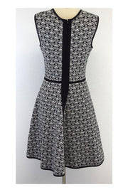 Current Boutique-Yigal Azrouel - Black & White Print Fit & Flare Dress Sz L