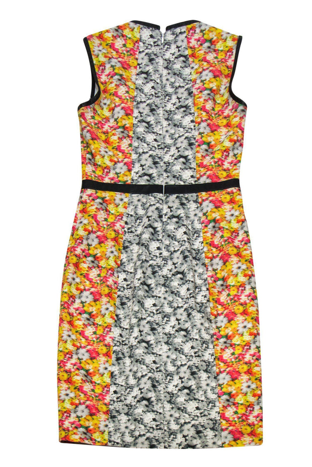 Current Boutique-Yigal Azrouel - Multicolor Floral Print Sheath Dress Sz 2