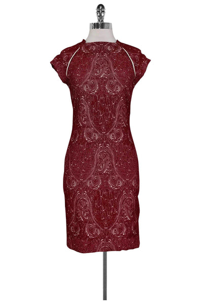 Current Boutique-Yigal Azrouel - Red Textured Dress Sz 6