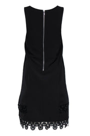 Current Boutique-Yoana Baraschi - Black Sleeveless Midi Dress w/ Lace Trim Hem Sz XS