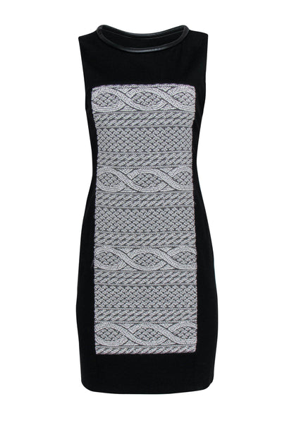 Current Boutique-Yoana Baraschi - Black & White Knit Sleeveless Dress Sz 6