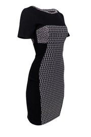 Current Boutique-Yoana Baraschi - Black & White Textured Sheath Dress Sz 8