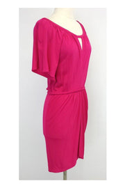 Current Boutique-Yoana Baraschi - Hot Pink Short Sleeve Dress Sz XS