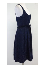 Current Boutique-Yoana Baraschi - Navy Floral Embroidered Dress Sz 10