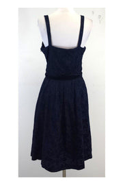 Current Boutique-Yoana Baraschi - Navy Floral Embroidered Dress Sz 10