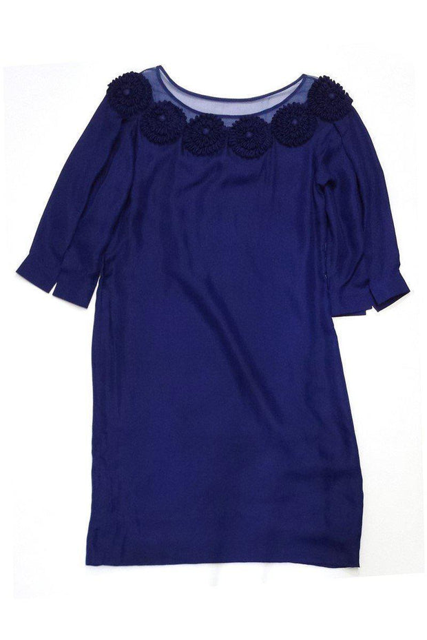 Current Boutique-Yoana Baraschi - Navy Silk Shift Dress Sz XS