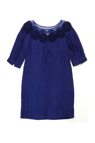 Current Boutique-Yoana Baraschi - Navy Silk Shift Dress Sz XS