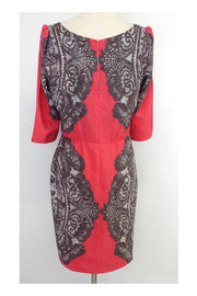 Current Boutique-Yoana Baraschi - Pink & Taupe Print Dress Sz 10