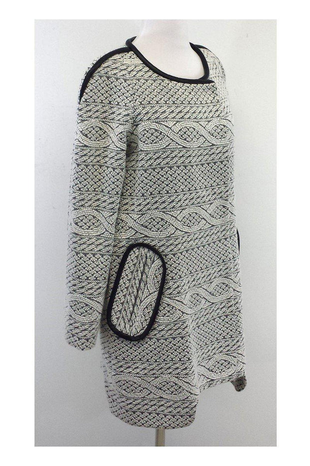 Current Boutique-Yoana Baraschi - White & Black Knit Coat Sz 8