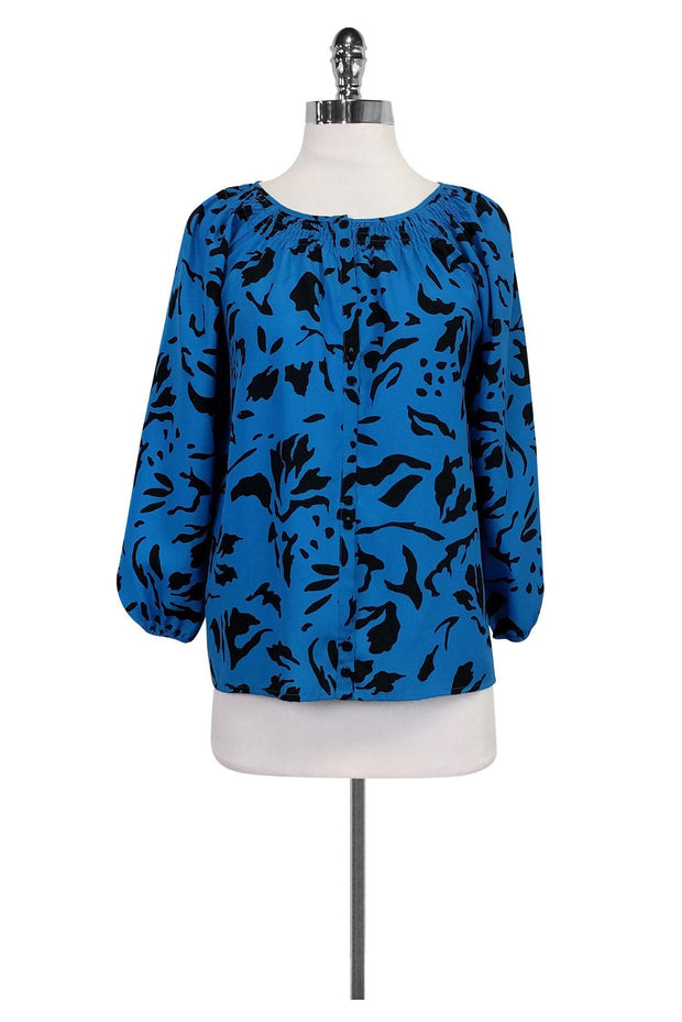Current Boutique-Yumi Kim - Bright Blue Printed Top Sz XS