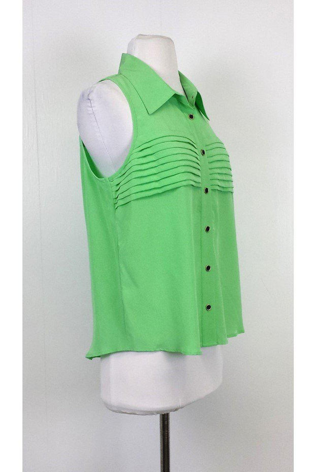 Current Boutique-Yumi Kim - Light Green Collared Blouse Sz S