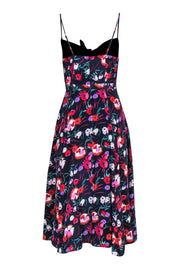 Current Boutique-Yumi Kim - Navy Floral Print A-Line Button Down Midi Sundress Sz S