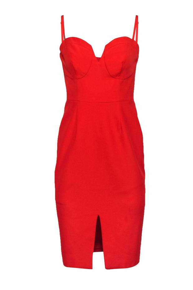 Current Boutique-Yumi Kim - Orange Sleeveless Midi Dress w/ Front Slit Sz M