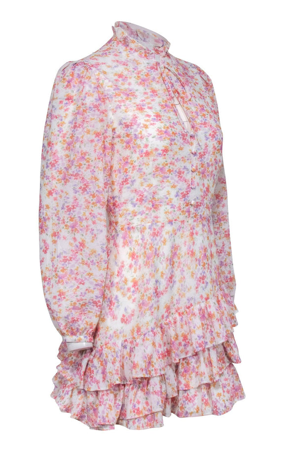 Current Boutique-Yumi Kim – Pink, Purple & Orange Floral Print Dress Sz XS