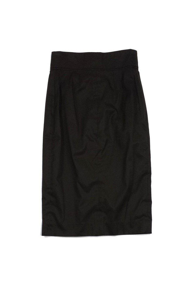 Current Boutique-Yves Saint Laurent - Army Green Cotton Suit Skirt Sz 4