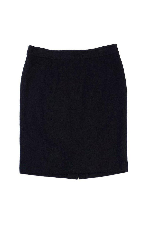 Current Boutique-Yves Saint Laurent - Black Cotton Skirt Sz 10