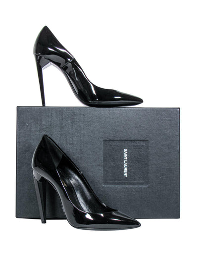 Current Boutique-Yves Saint Laurent - Black Patent Leather Stilettos Sz 7.5