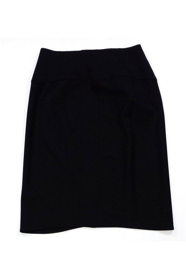 Current Boutique-Yves Saint Laurent - Black Wool Skirt Sz 10