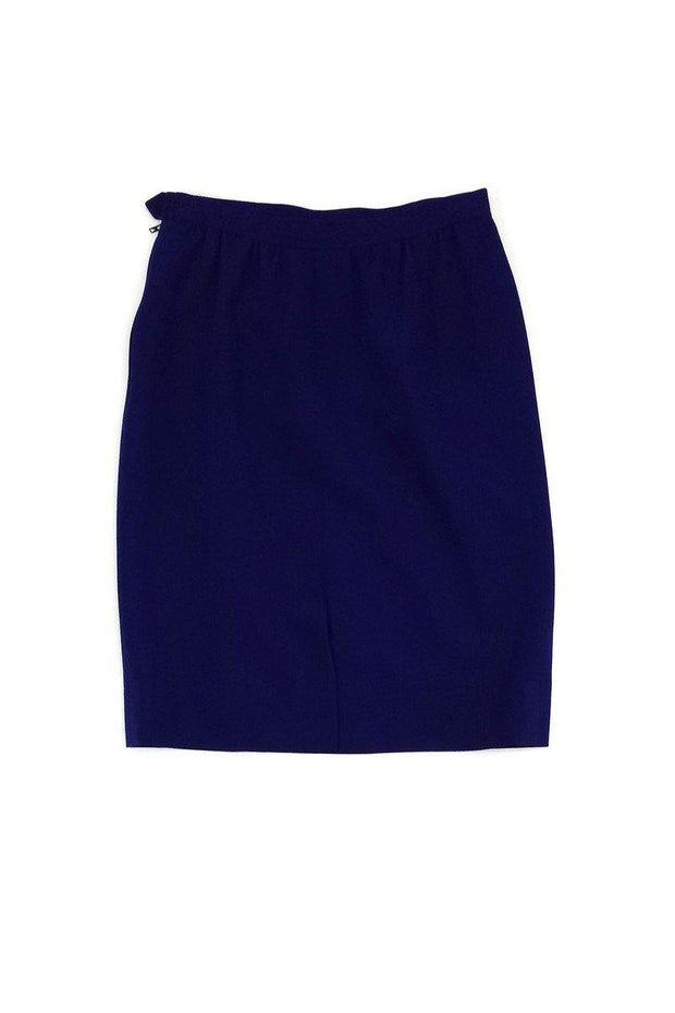 Current Boutique-Yves Saint Laurent - Purple Wool Skirt Sz 12
