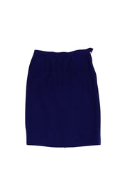 Current Boutique-Yves Saint Laurent - Purple Wool Skirt Sz 12