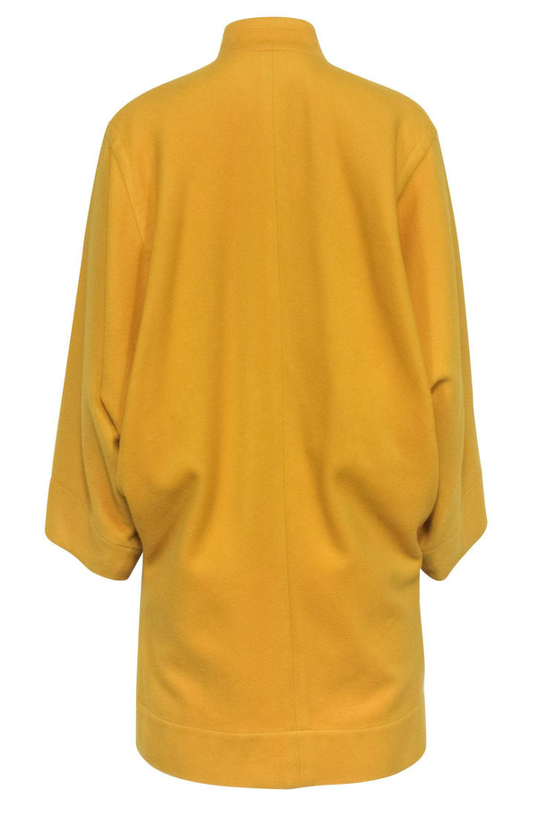 Current Boutique-Yves Saint Laurent - Yellow Button-Up Longline Coat Sz 2