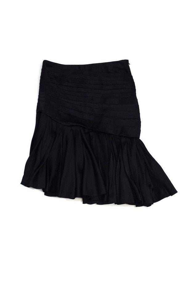 Current Boutique-Zac Posen - Black Silk Pleated Skirt Sz 4