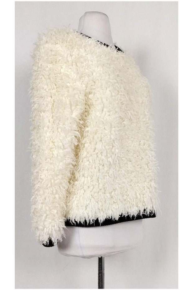 Current Boutique-Zac Posen - Ivory Faux Shearling Sweater Sz S