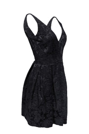 Current Boutique-Zac Posen - Little Black Brocade Cocktail Dress Sz 2