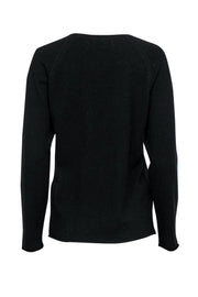 Current Boutique-Zadig & Voltaire - Black Cashmere Sweater w/ Embroidered Wolf Sz M