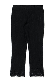 Current Boutique-Zadig & Voltaire - Black Floral Lace Straight Leg Trousers Sz 10