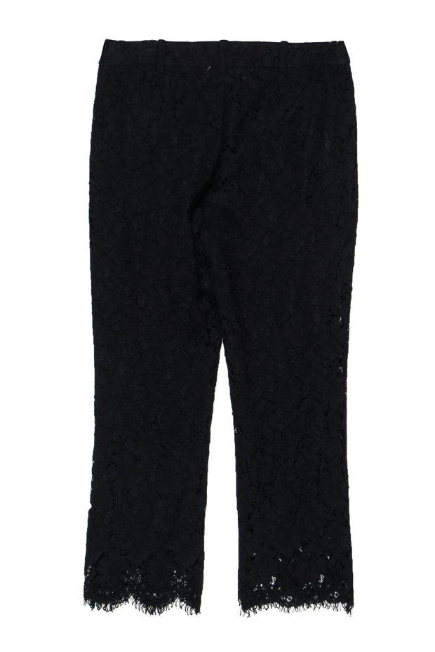 Current Boutique-Zadig & Voltaire - Black Floral Lace Straight Leg Trousers Sz 10