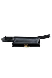 Current Boutique-Zadig & Voltaire - Black Leather Fold-Over Fanny Pack w/ Gold Logo Clasp