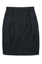 Current Boutique-Zadig & Voltaire - Black Satin Ruched High-Low Skirt Sz 4
