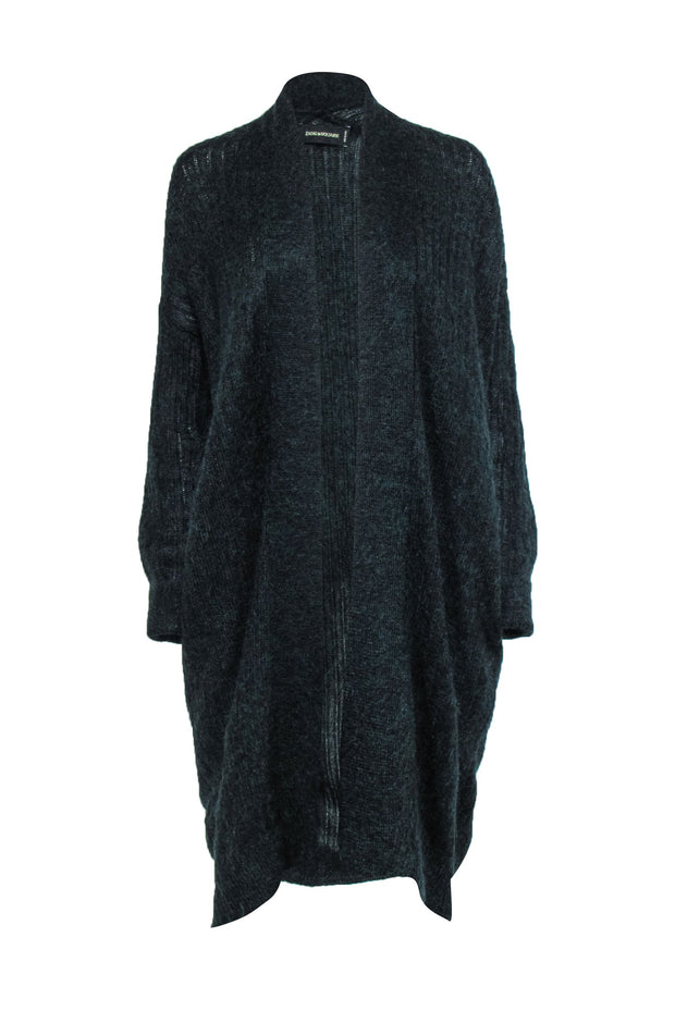 Current Boutique-Zadig & Voltaire - Green & Black Mohair Blend Knit Duster