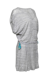 Current Boutique-Zadig & Voltaire - Grey Knit Short Sleeve Drop Waist Dress Sz M